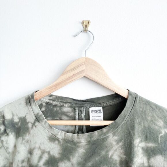 Pink VICTORIA'S SECRET Retro Tie Dye T-shirt Women's S Open Back Cotton - Picture 4 of 9